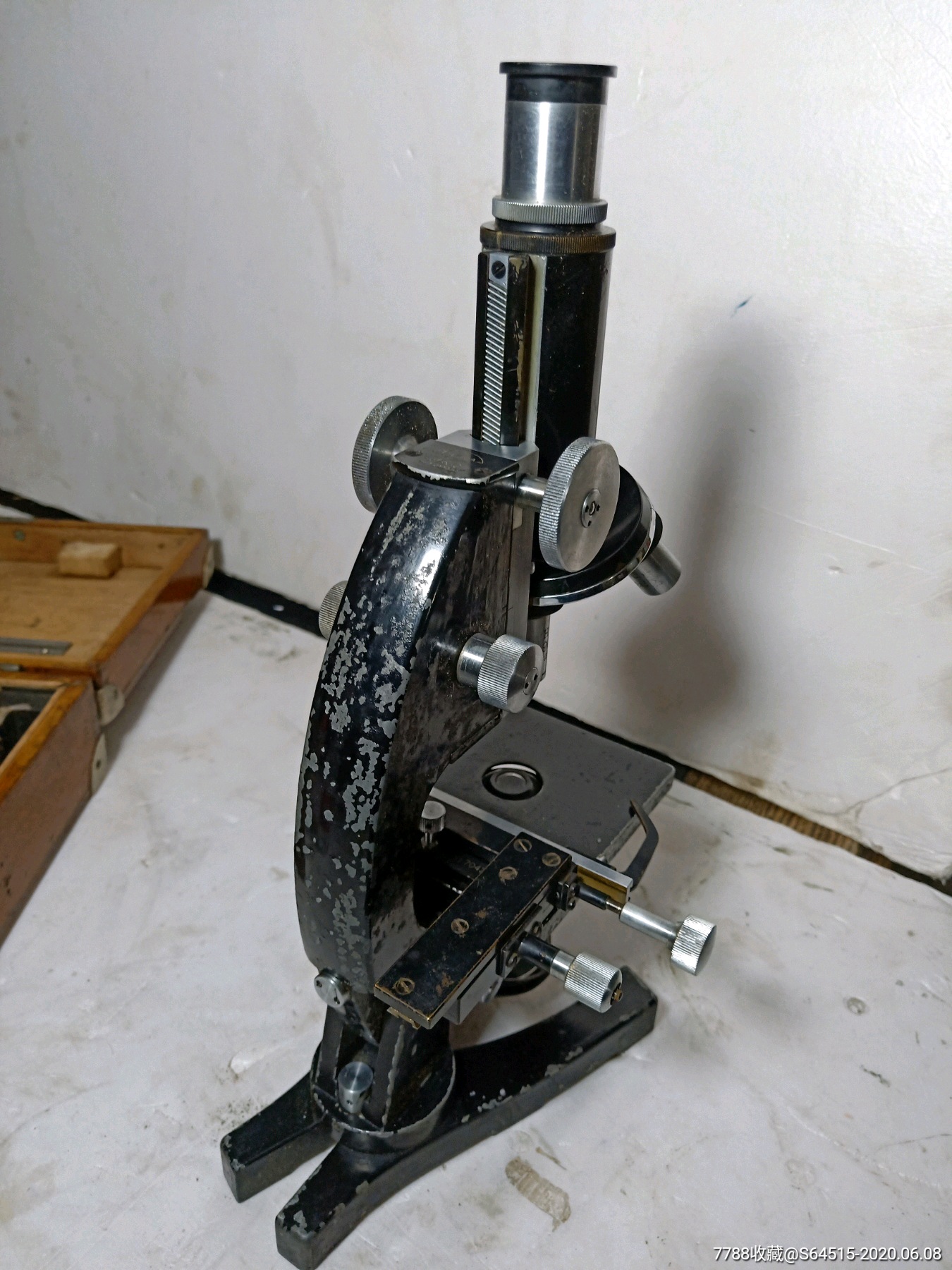 二战时期民国时期满洲时期,日本日军军医用便携式显微镜