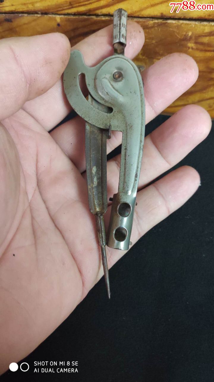 上世纪5060年代老式圆规可换头铅笔头民俗老物品