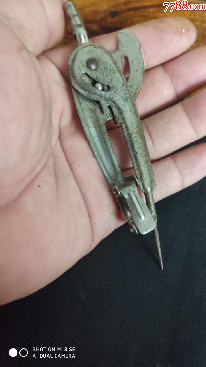 上世纪5060年代老式圆规可换头铅笔头民俗老物品