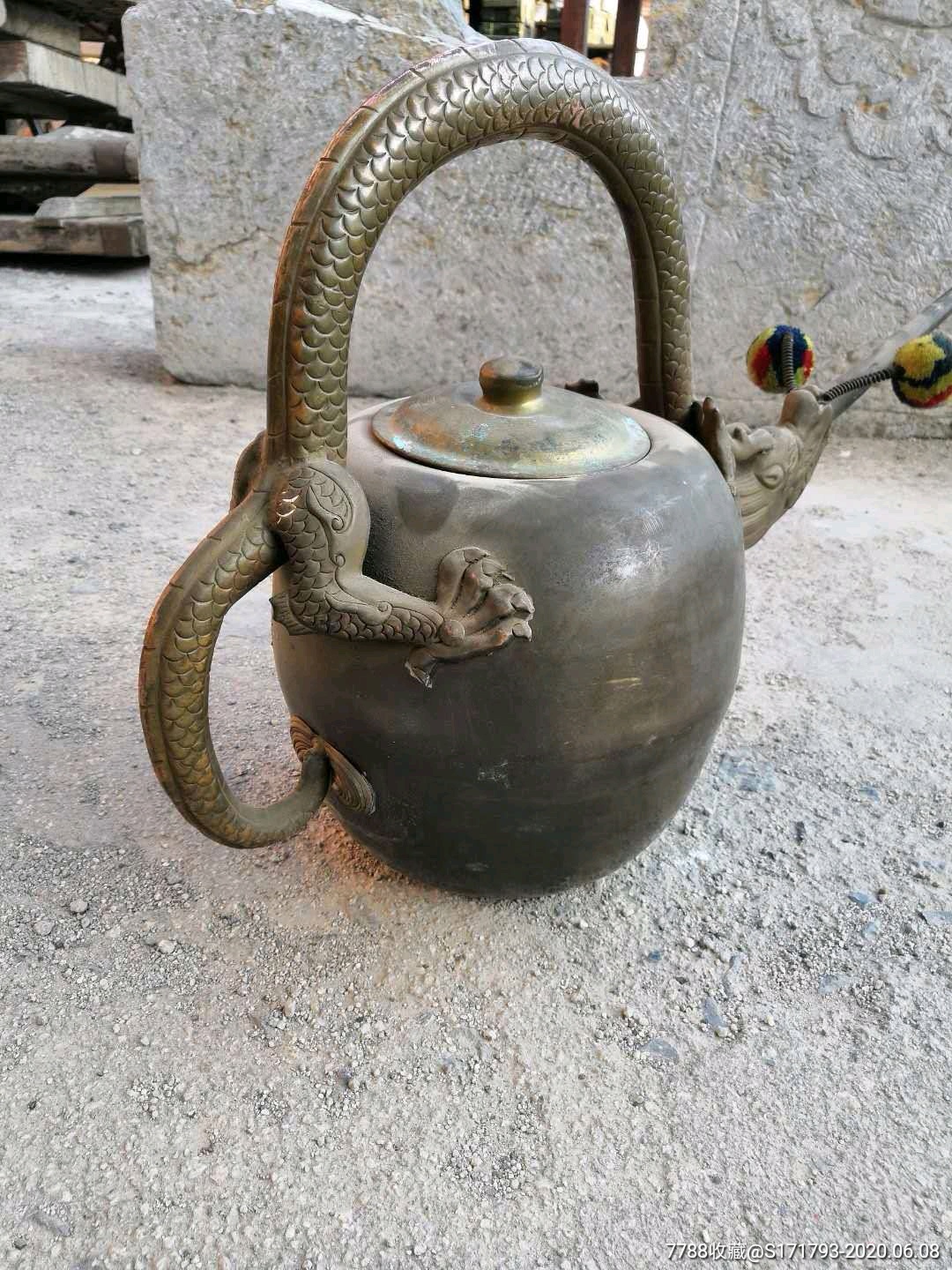 清代,老铜壶,造型独特