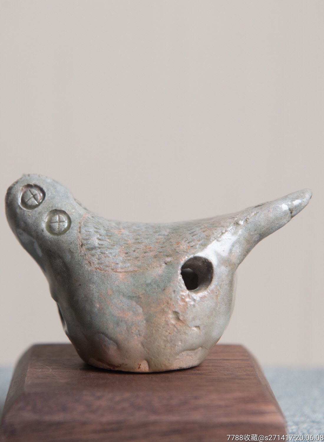 浙江越窑乐器埙晋代西晋越窑全品小鸟型