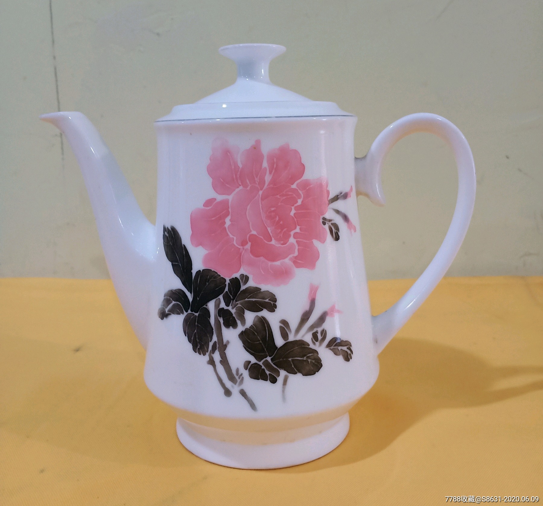 淄博炉牌釉下彩滑石瓷牡丹壶_茶壶【聊斋收藏】_第1张_7788茶具