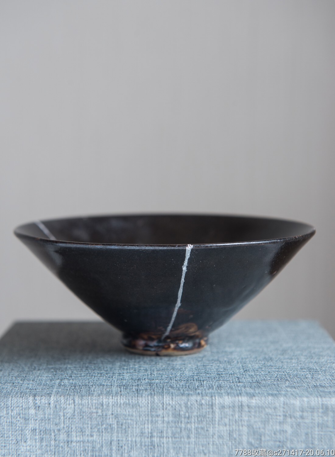 舒富比13万同款宋代新安窑黑釉盏