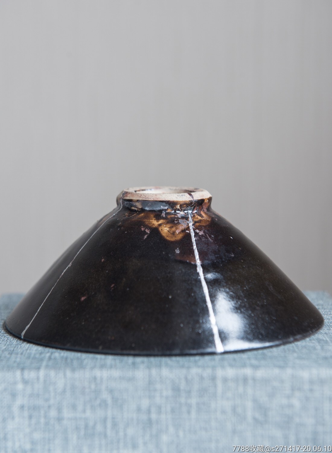 舒富比13万同款宋代新安窑黑釉盏