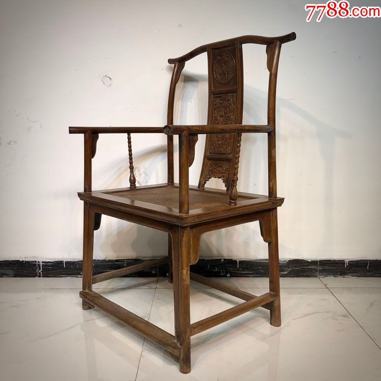 明代黄花梨家具古董老木器老海黄四出头官帽椅会所会馆宫廷家具