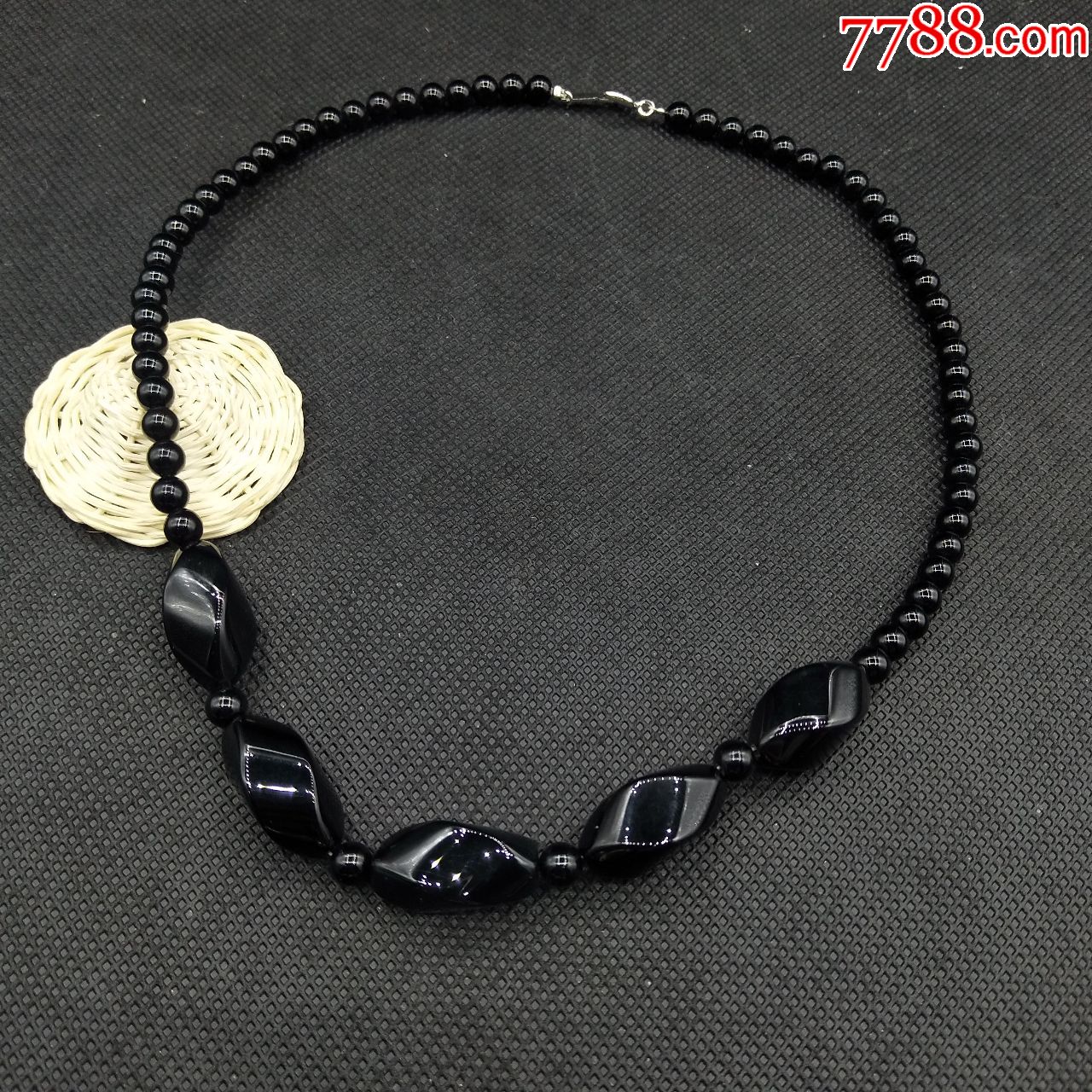 海外淘美帝黑色宝石项链玛瑙类项链