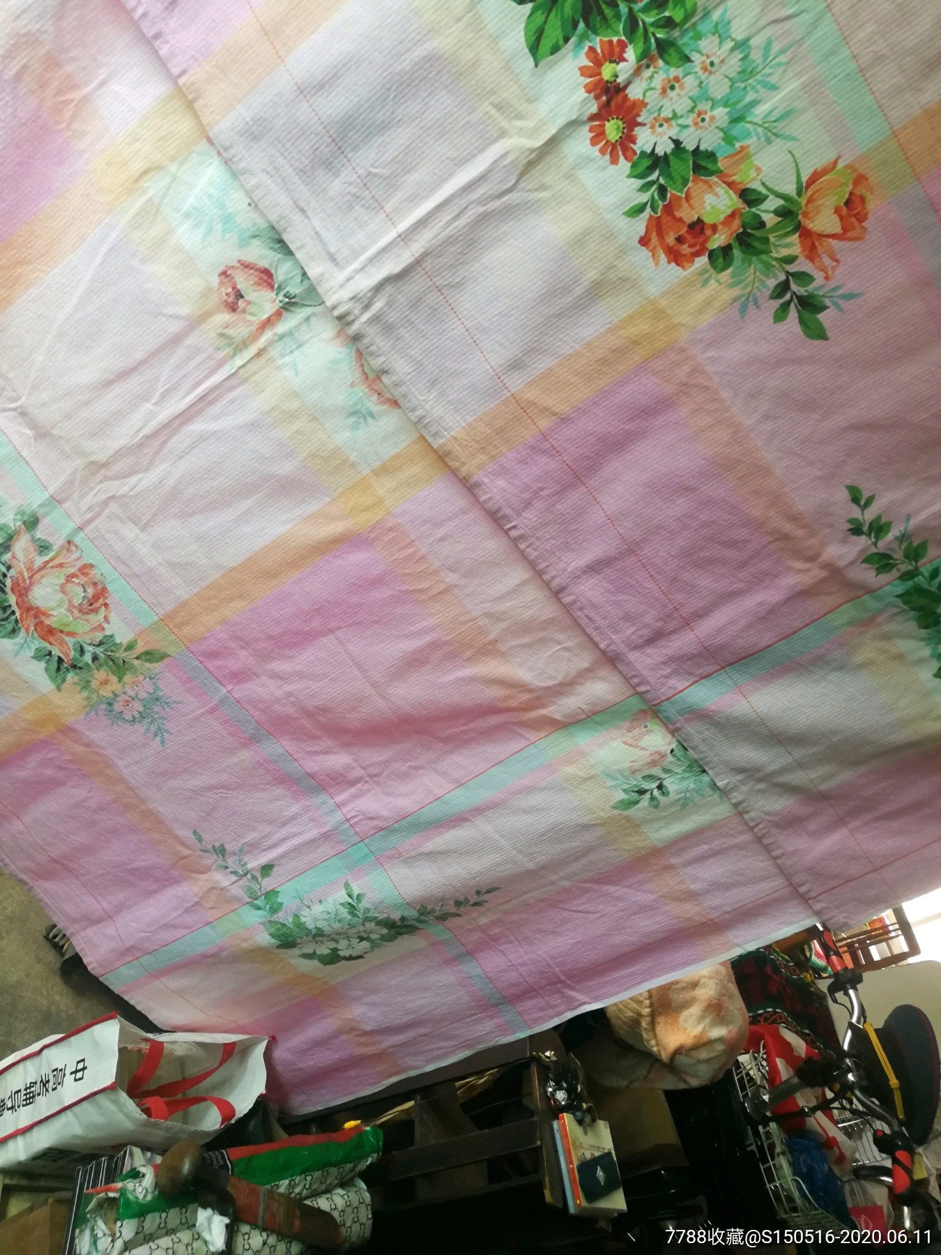 鸳鸯牌英雄印花被单,印花床单