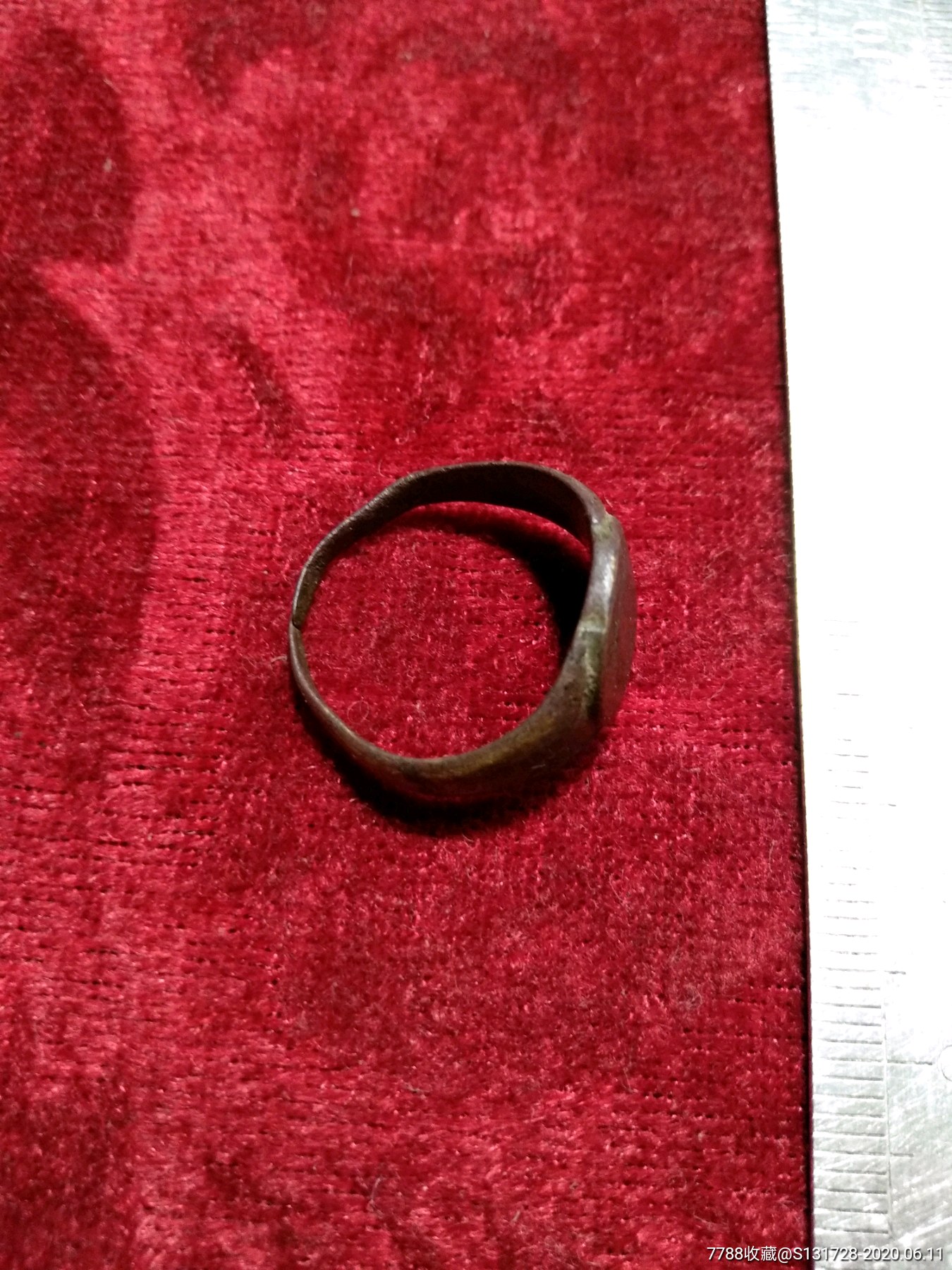 民国袁大头像铜戒指少见