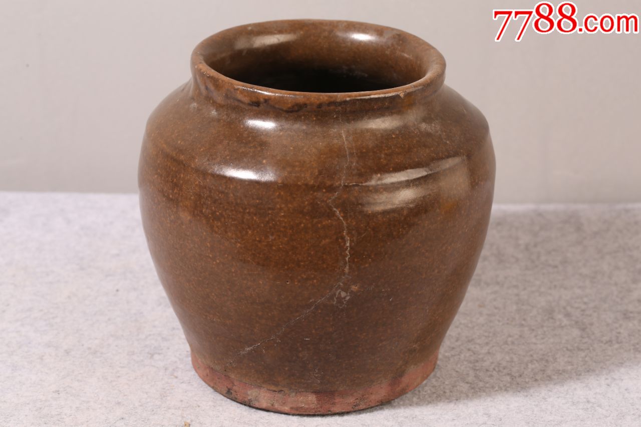清代酱釉罐