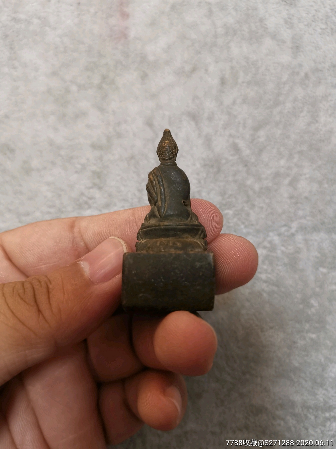 铜佛像佛造像人物像钮纯铜铜印章闲章