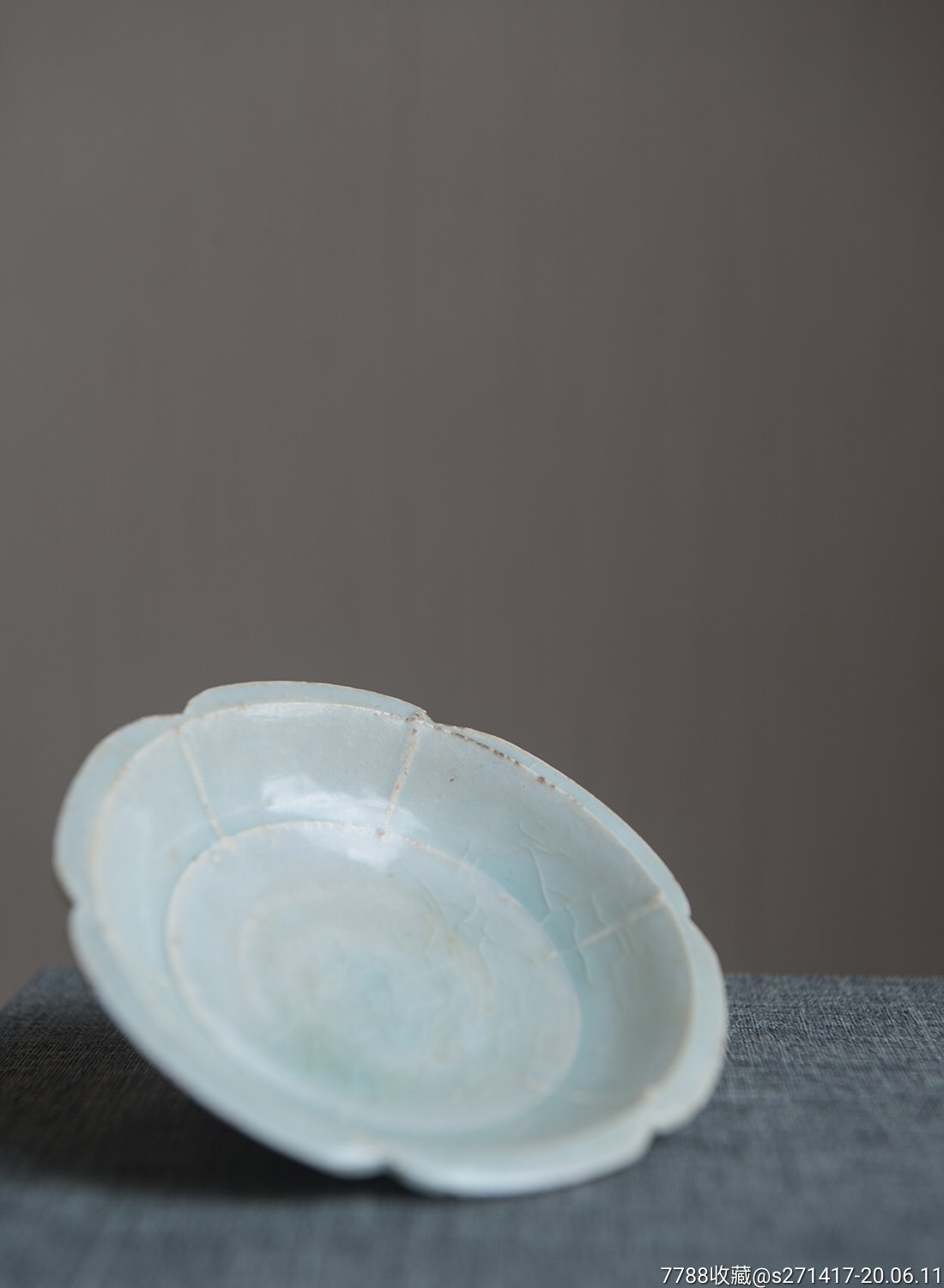 宋代湖田正窑口花口洗全美品湖田窑假一罚十