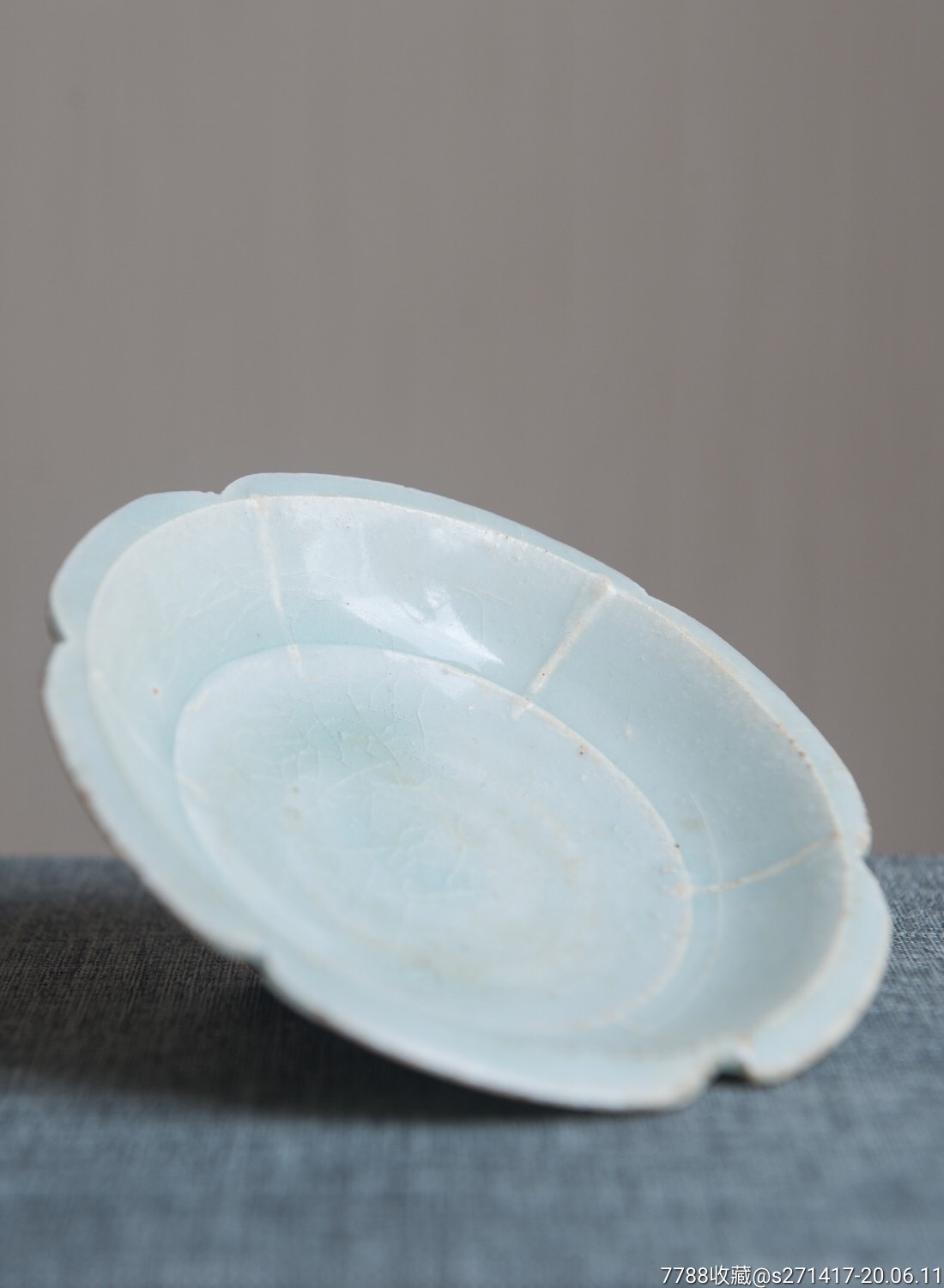 宋代湖田正窑口花口洗全美品湖田窑假一罚十