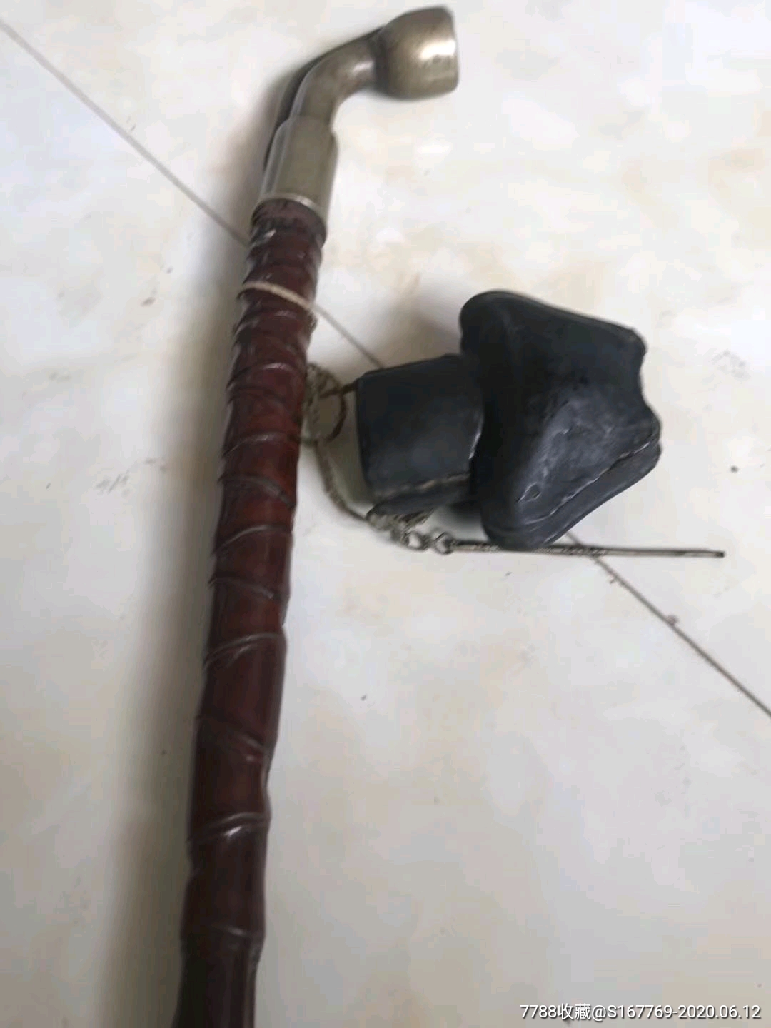 清罗汉竹烟枪全长90厘米