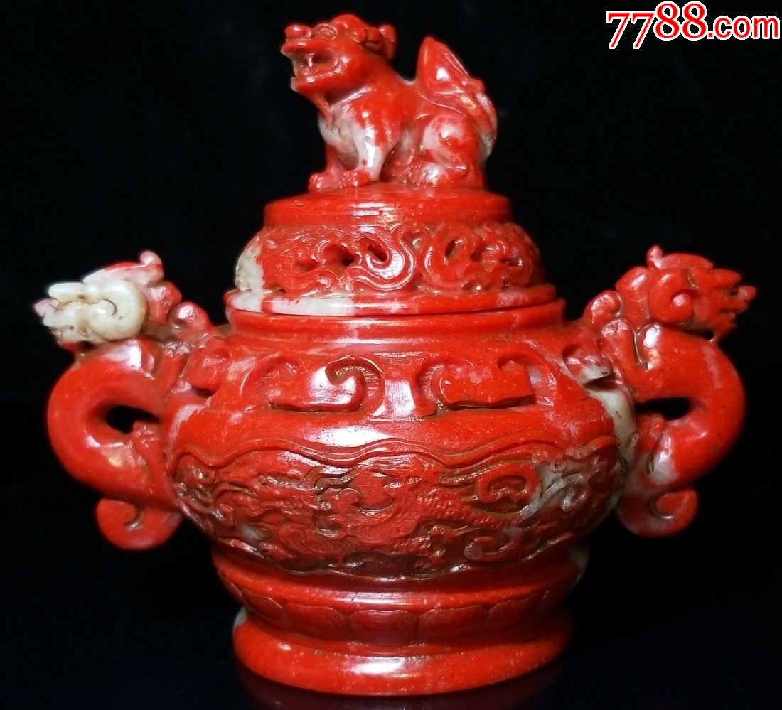 珍藏鸡血石香炉