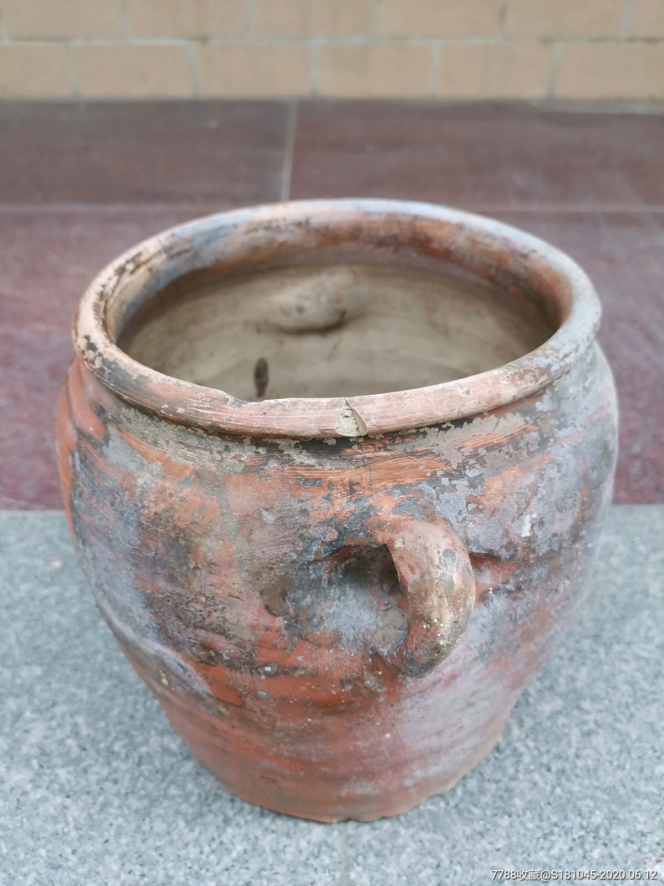 养花神器:红陶两系罐子一只