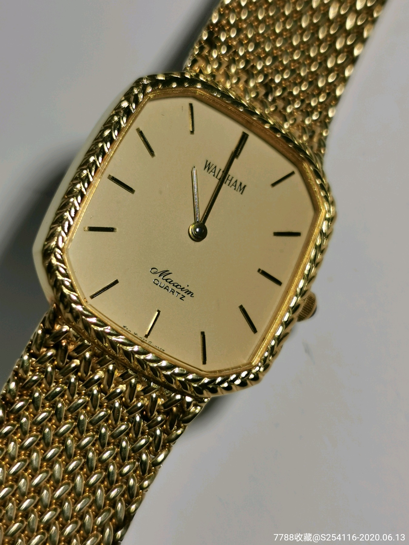 瑞士制造waltham华尔顿石英男表瑞士机芯7钻表盘27*30mm厚5.3mm