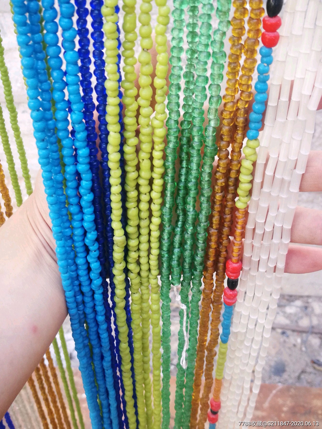 老琉璃门帘/老琉璃珠帘/隔断帘