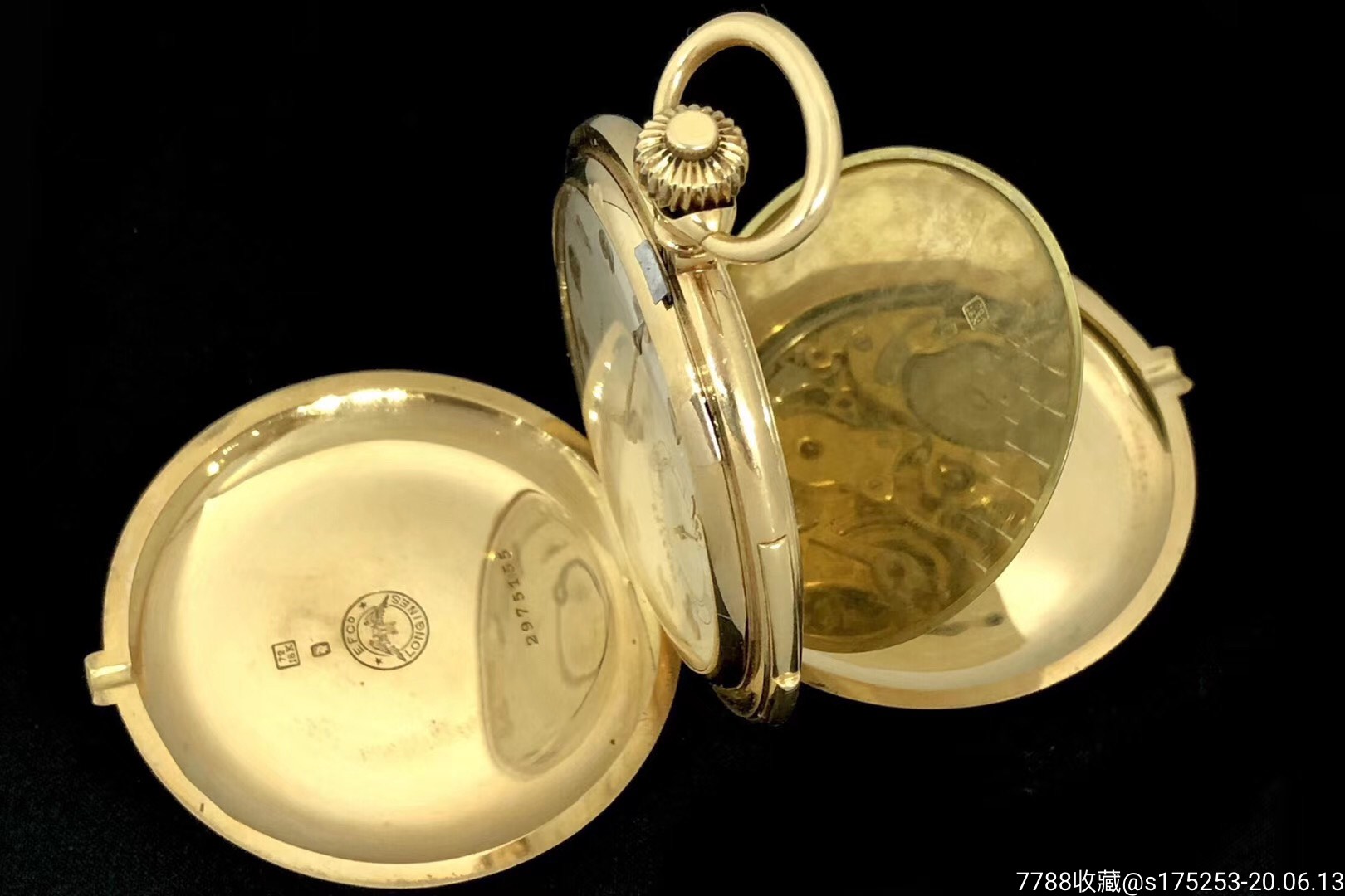 浪琴18k三问报时古董怀表