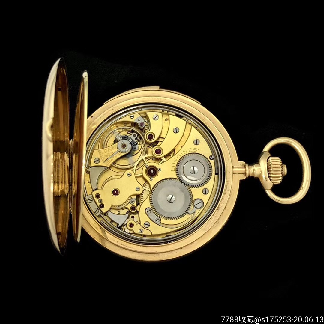 浪琴18k三问报时古董怀表