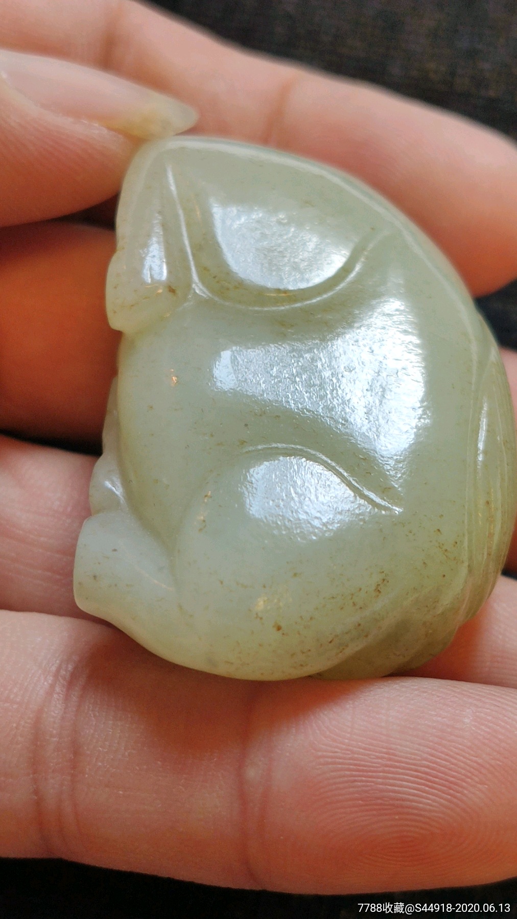 明清时期和田玉籽料玉熊兽(一口价)