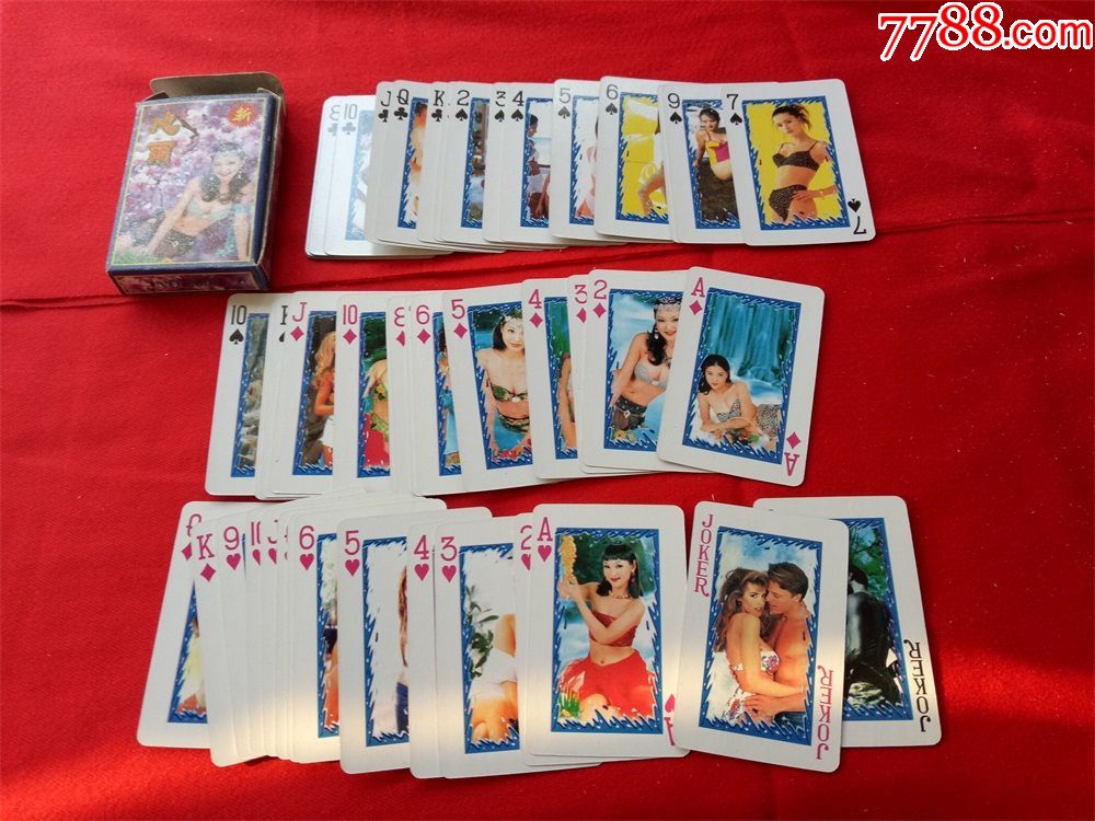拆封扑克心雨美女泳装扑克新拆封好品不缺尺寸96cm