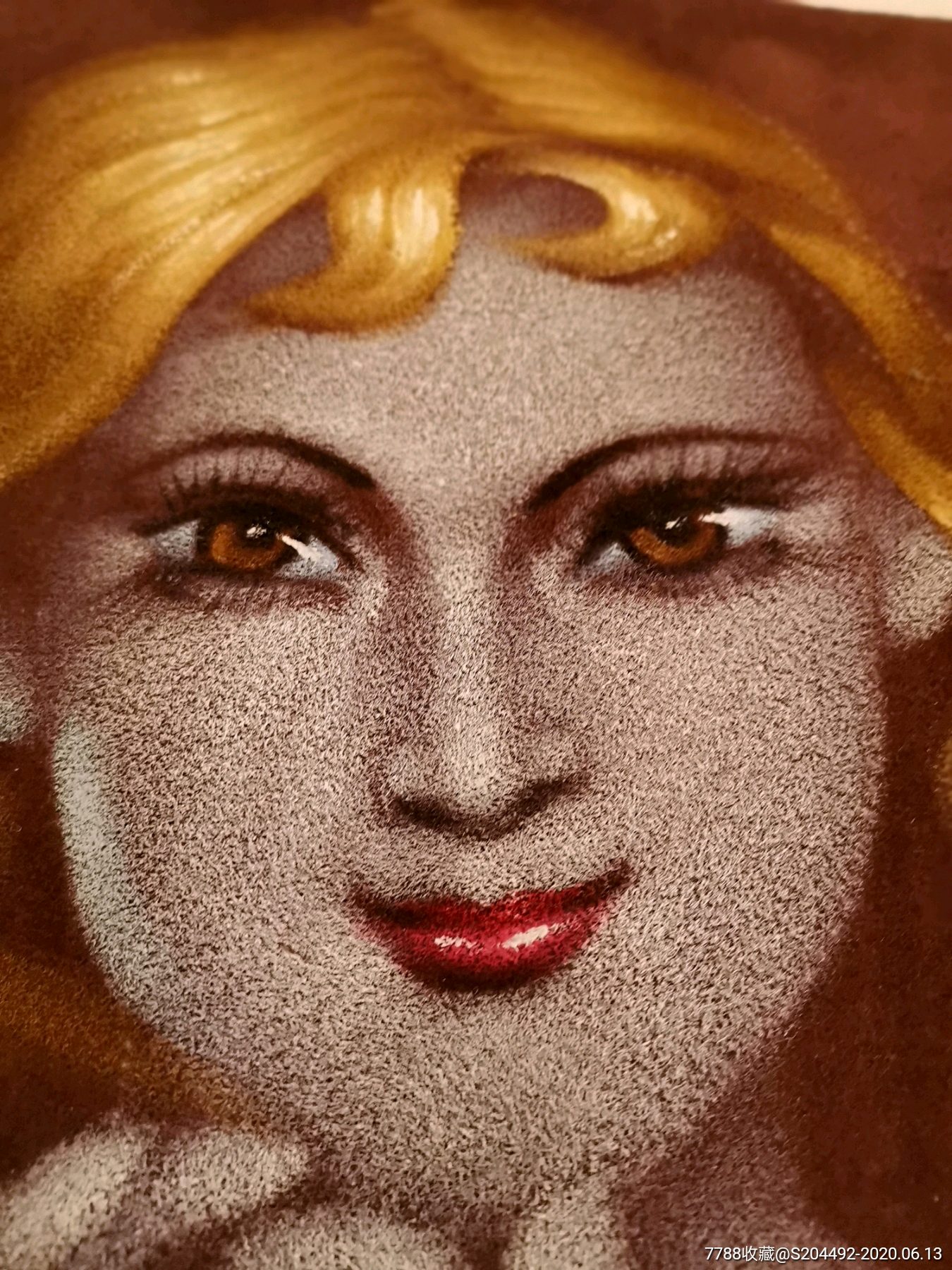 苏联艺术画立体画磨砂植绒画