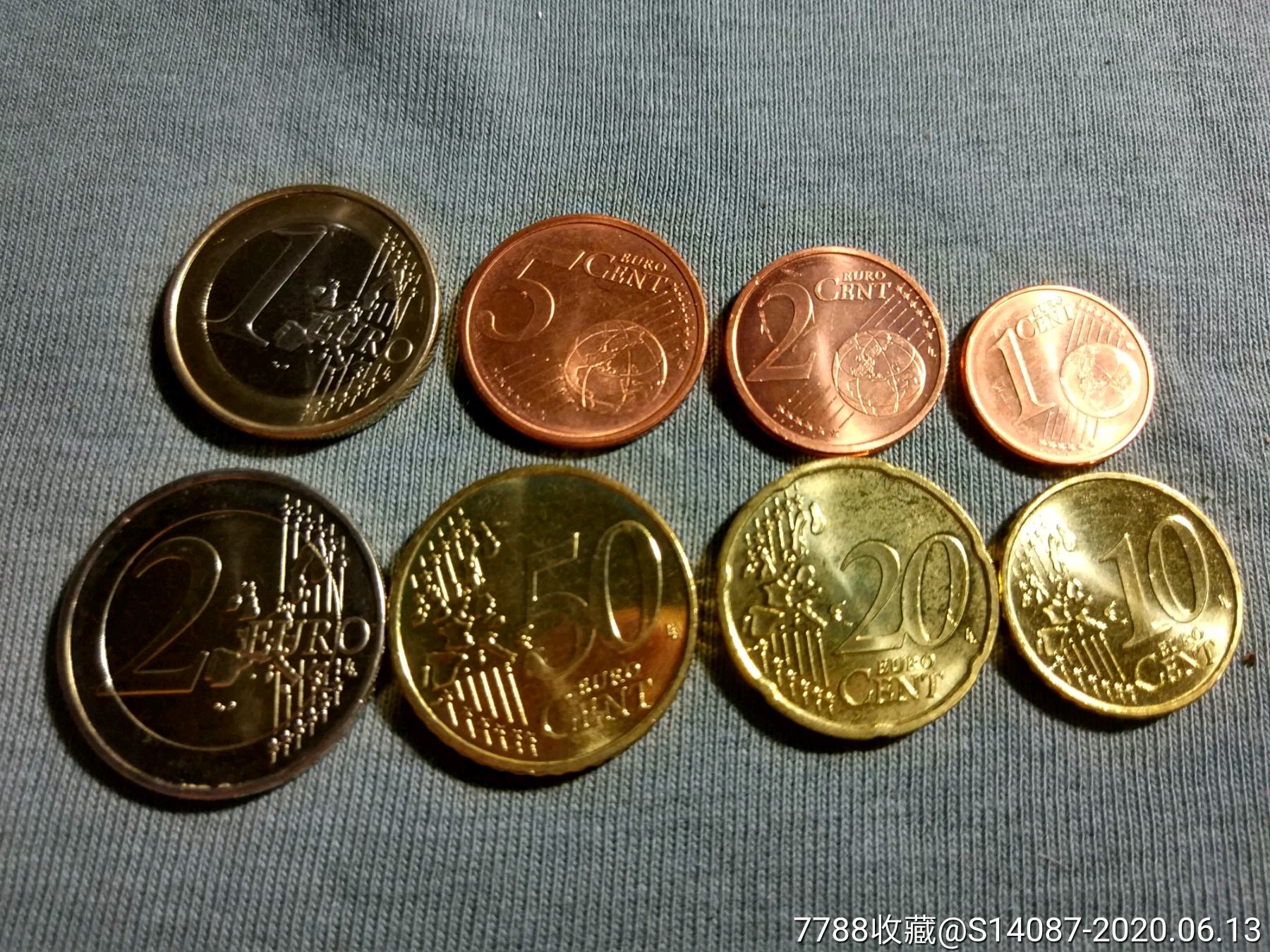 小外币2002年德国欧元硬币一套