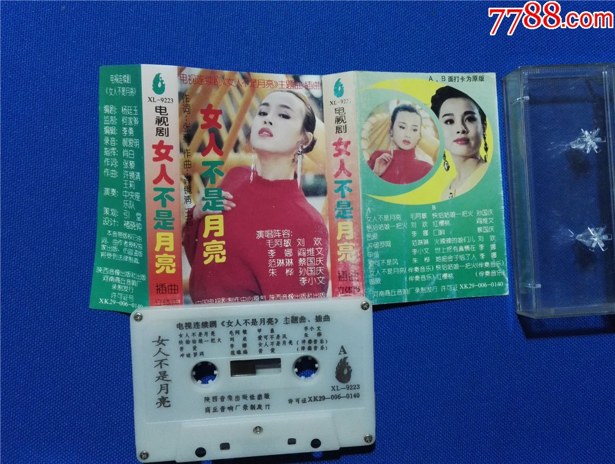 女人不是月亮电视连续剧主题曲插曲毛阿敏李娜范琳琳朱桦刘欢等磁带31