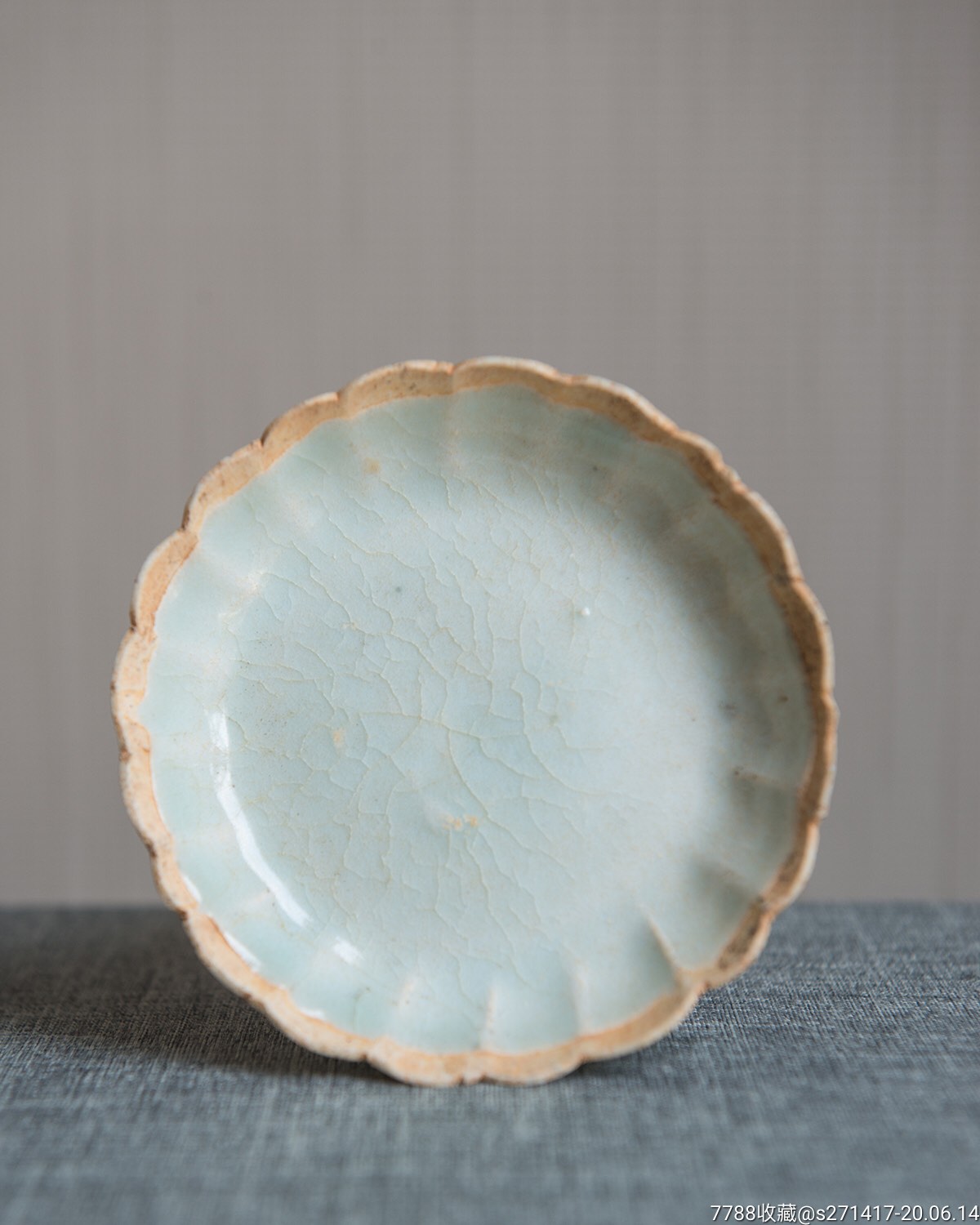 宋湖田全品圆正平宋一级正窑口湖田花口笔舔20瓣全品20瓣花口,20瓣极