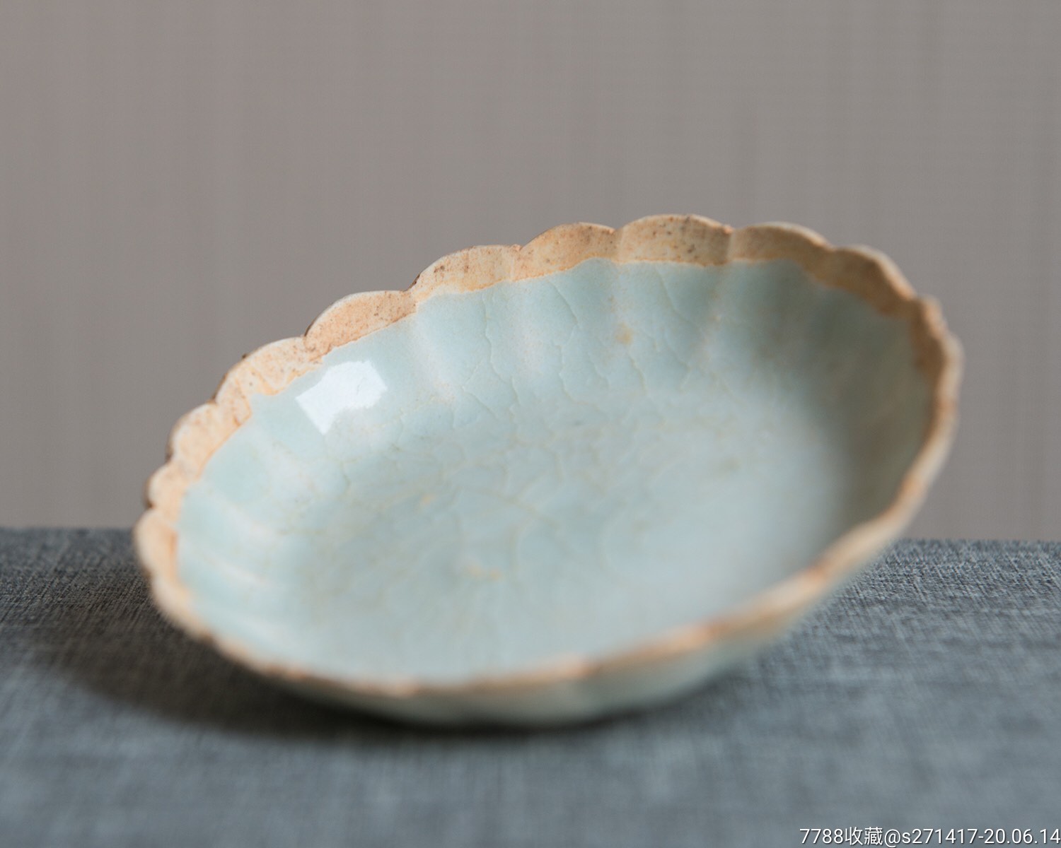 宋湖田全品圆正平宋一级正窑口湖田花口笔舔20瓣全品20瓣花口,20瓣极