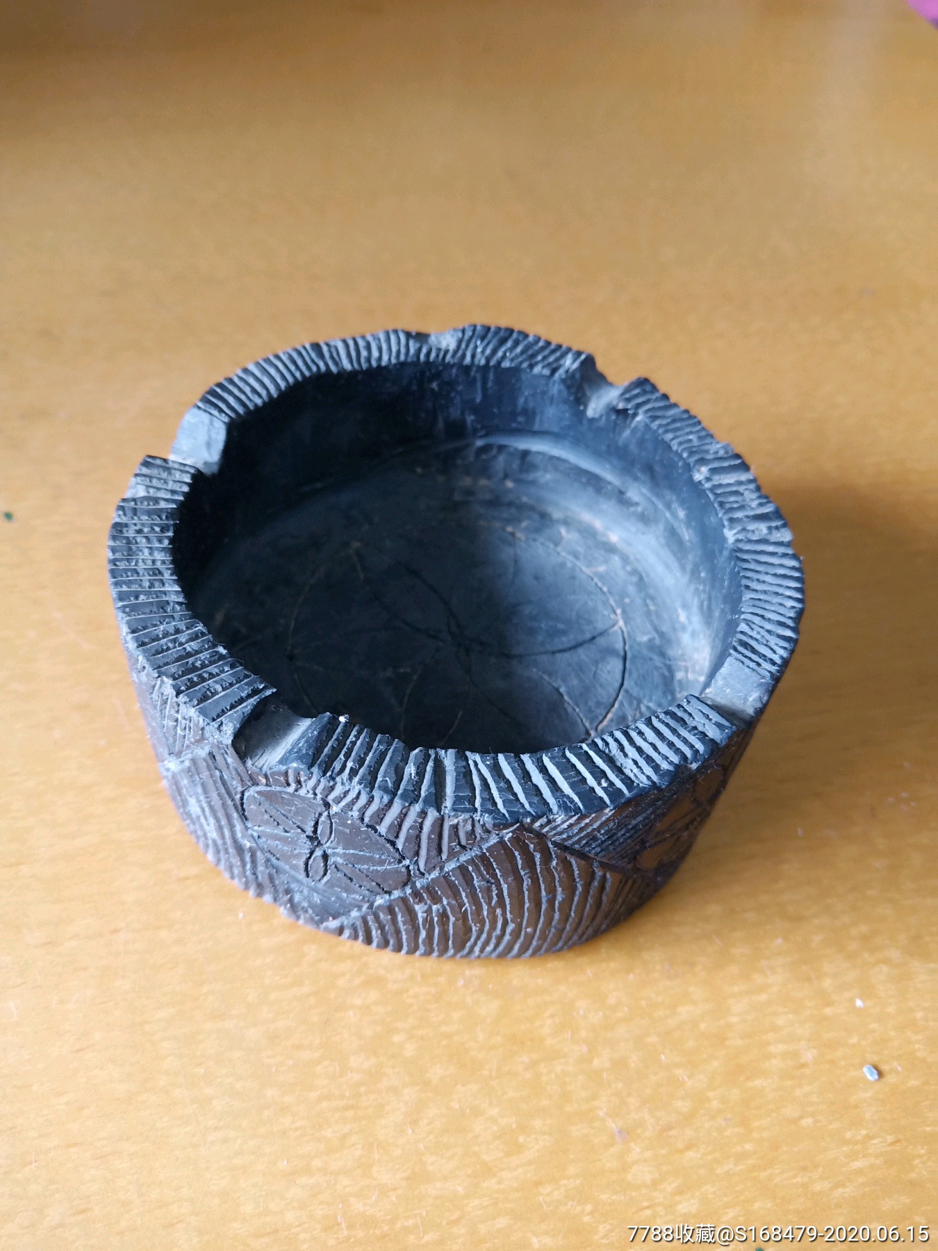 民国砖雕满工烟灰缸