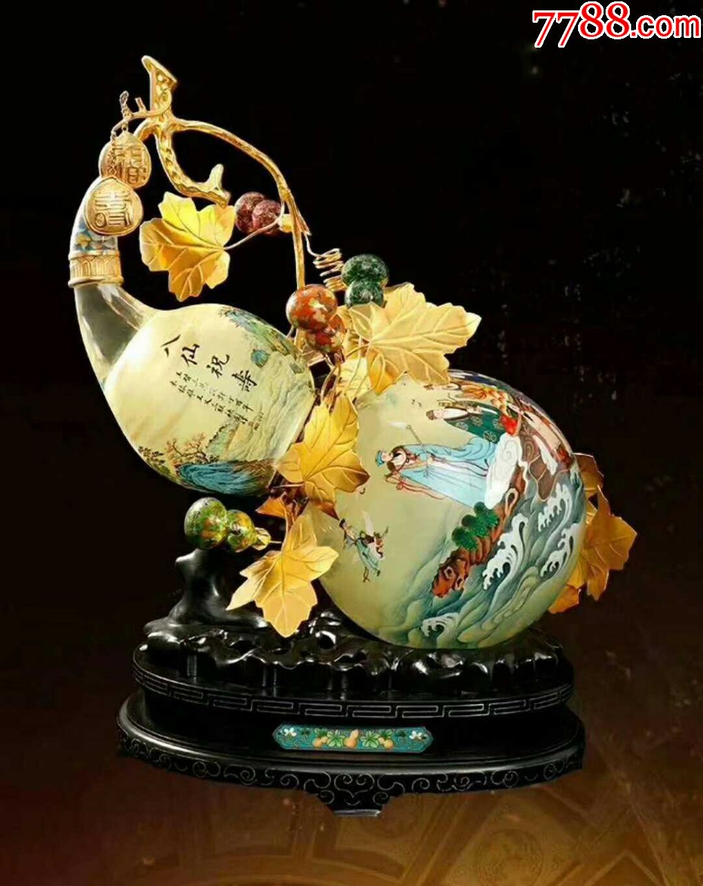 八仙祝寿福禄万代尊内画葫芦景泰蓝王*三王又三米振雄