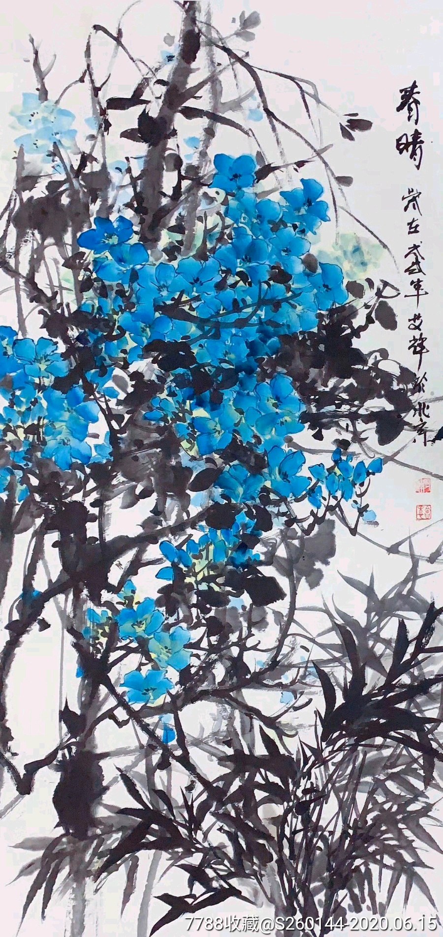 滚动鼠标滚轴,图片即可轻松放大,缩小更多"花鸟国画原作