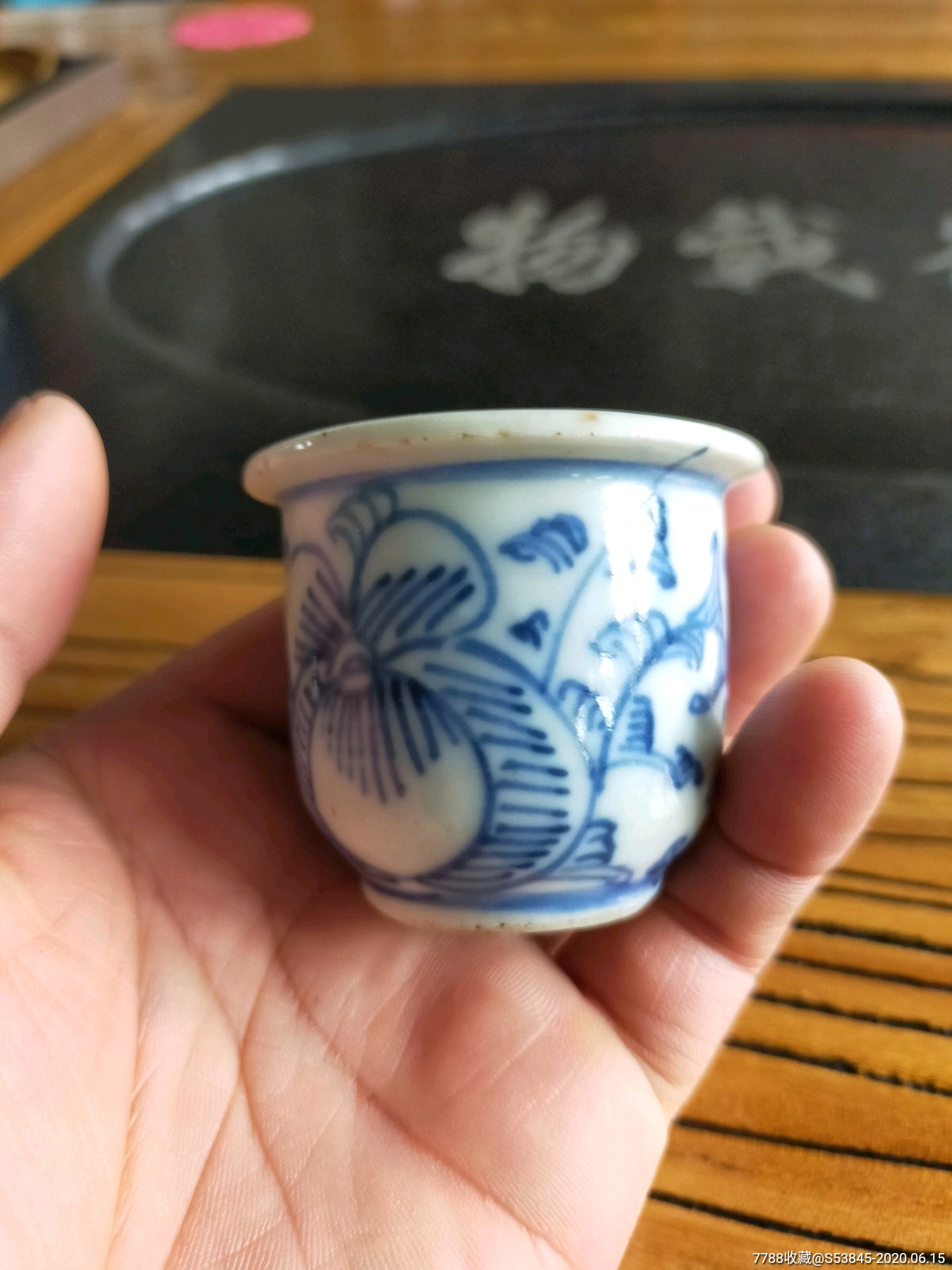 清代青花小酒杯