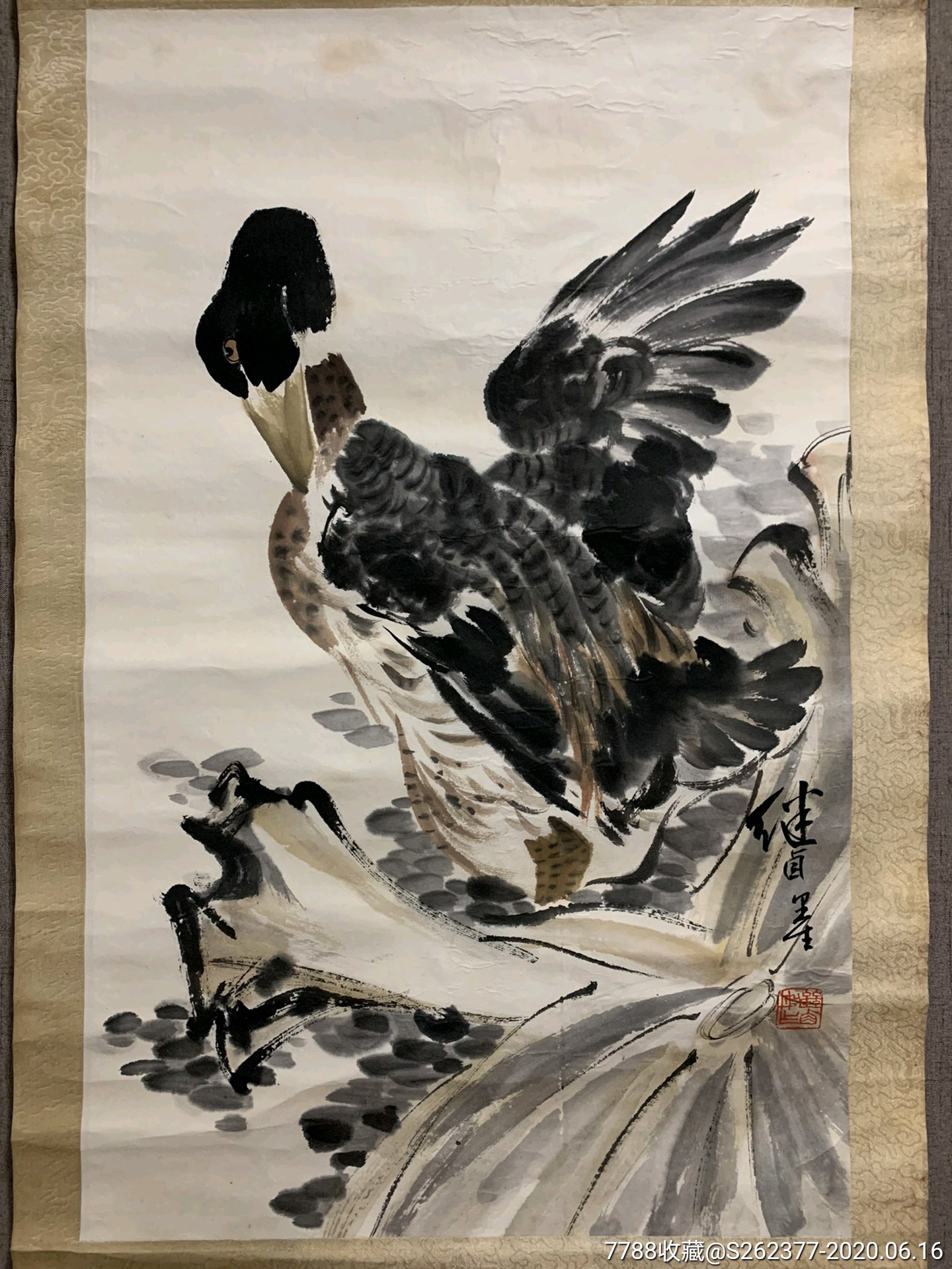 劉繼卣,迴流老軸,畫心尺寸65x40._花鳥國畫原作_第2張_7788字畫網