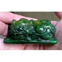 清高档玩件纯手工雕刻虬角貔貅把件