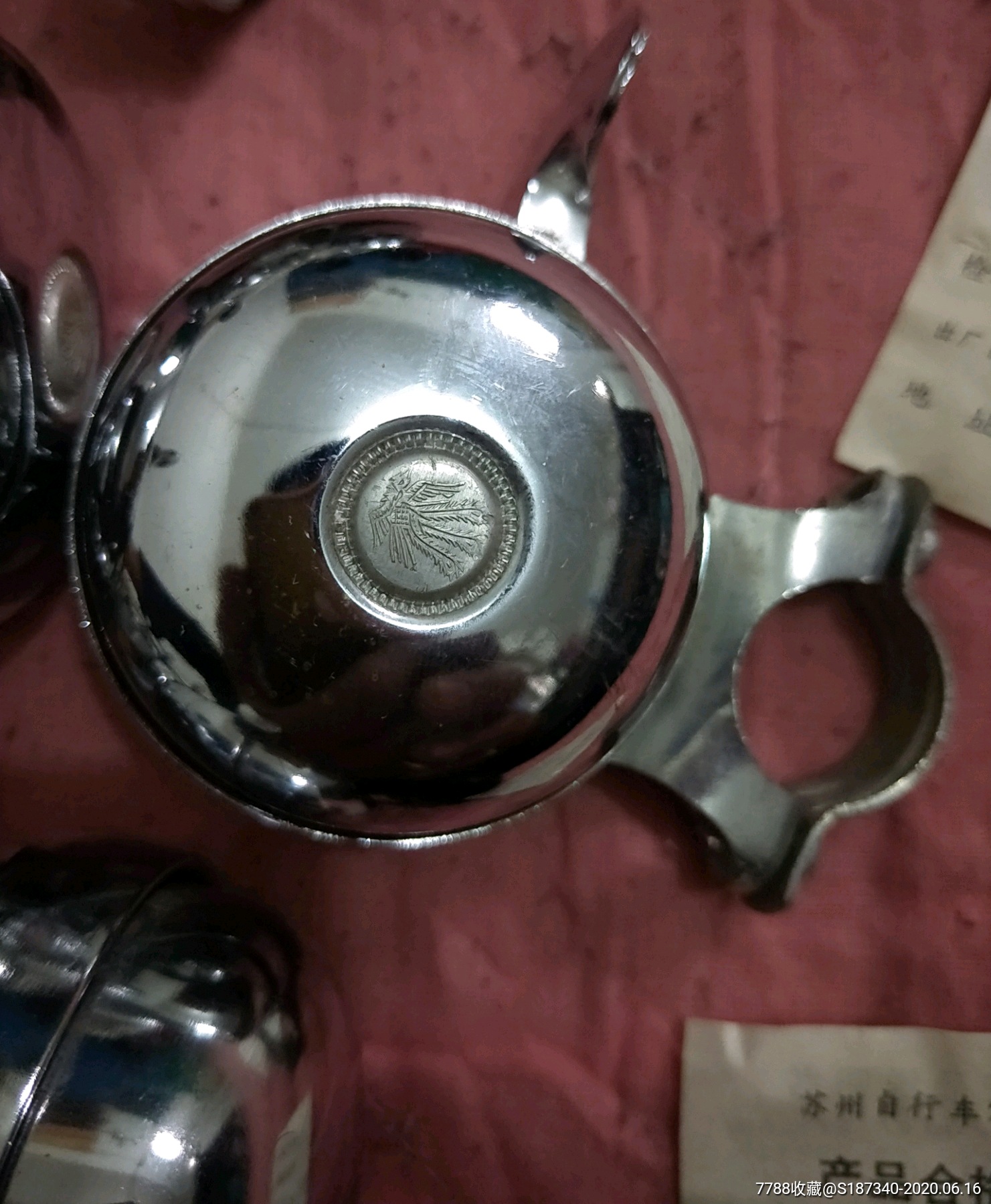 库存未使用好品相90年代自行车铃铛转铃苏州自行车零件厂18个合售200