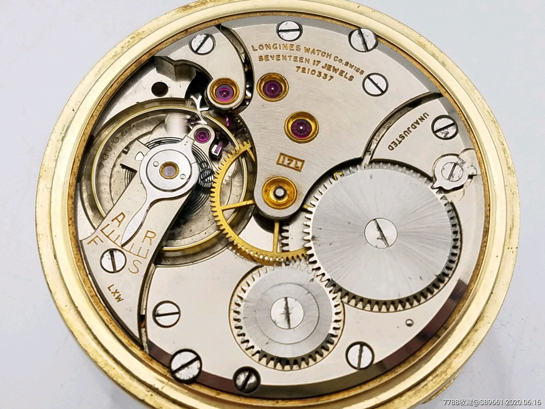 瑞士longines包金开面古董怀表