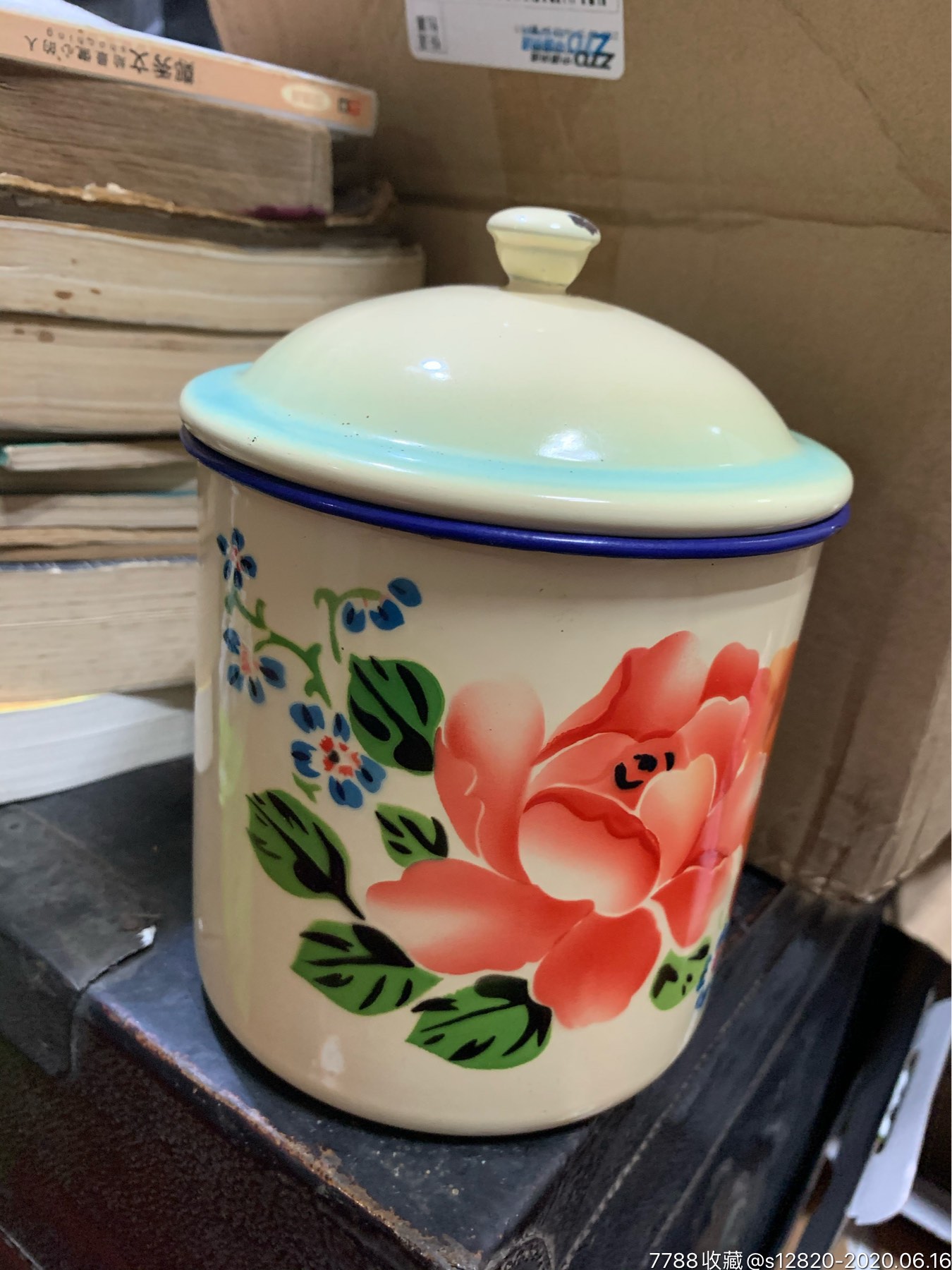 吉祥牌大搪瓷缸(完美品相)带盖