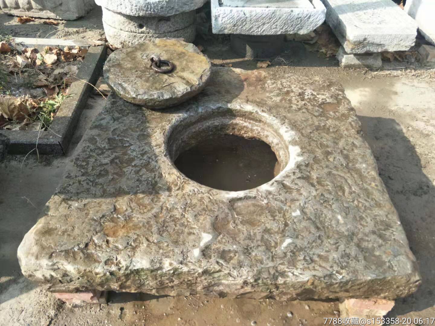 青石井口清代原装井盖