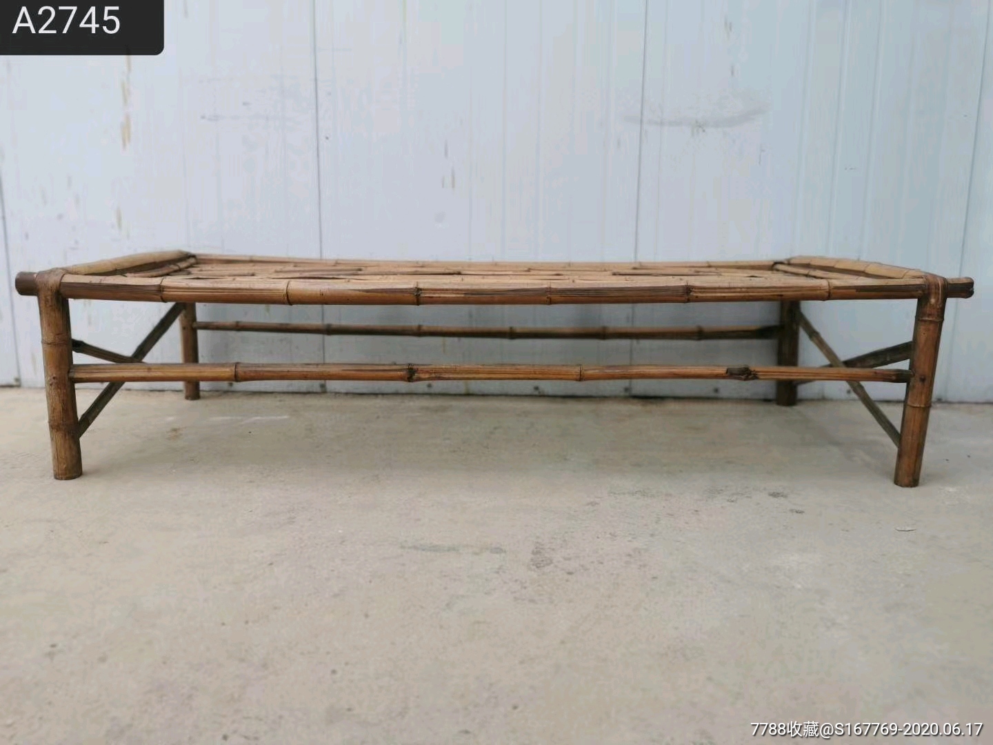 民国老竹床古朴大气