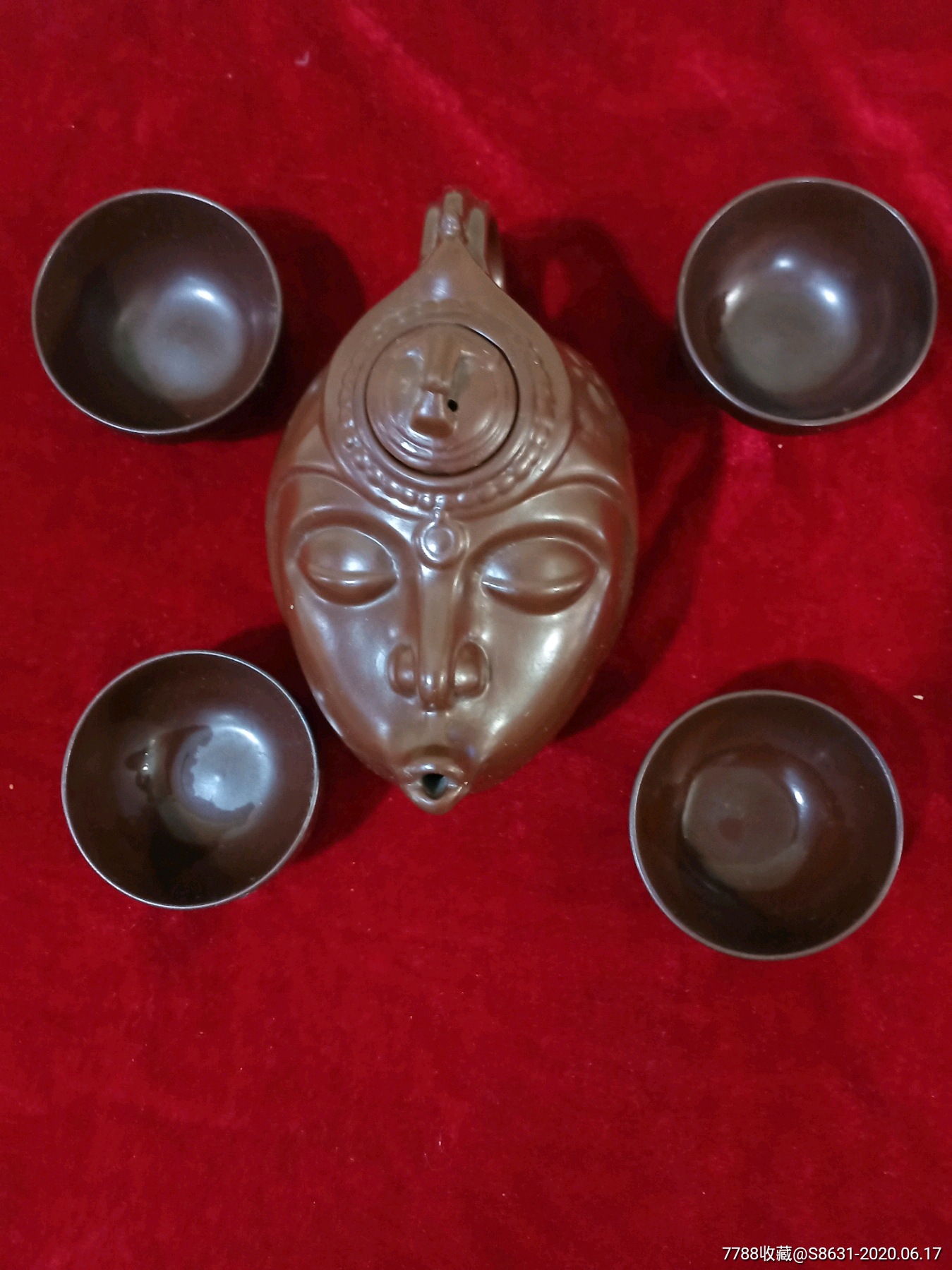 山东淄博奎山陶瓷厂"奎山"牌茶具一套