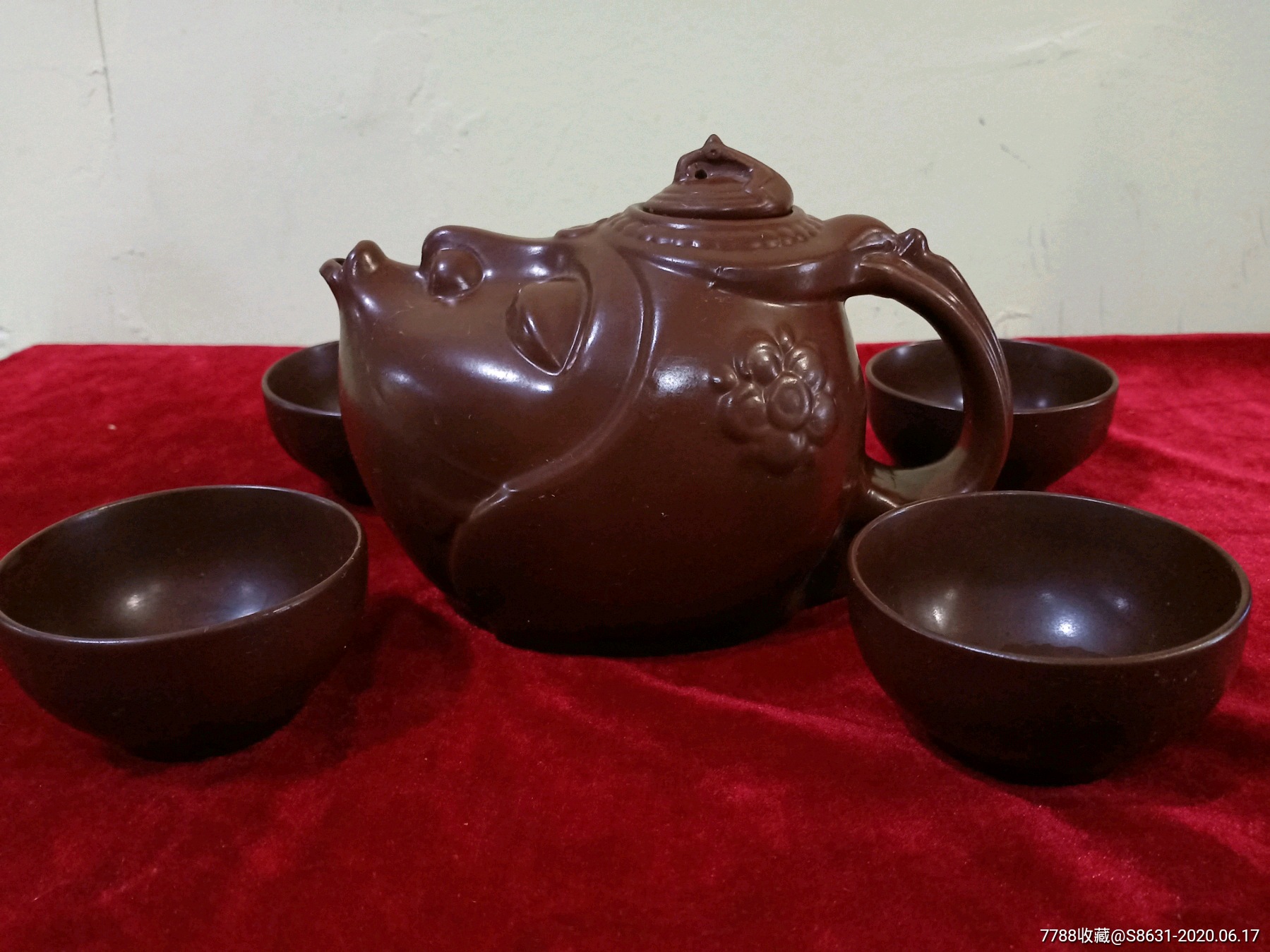 山东淄博奎山陶瓷厂"奎山"牌茶具一套