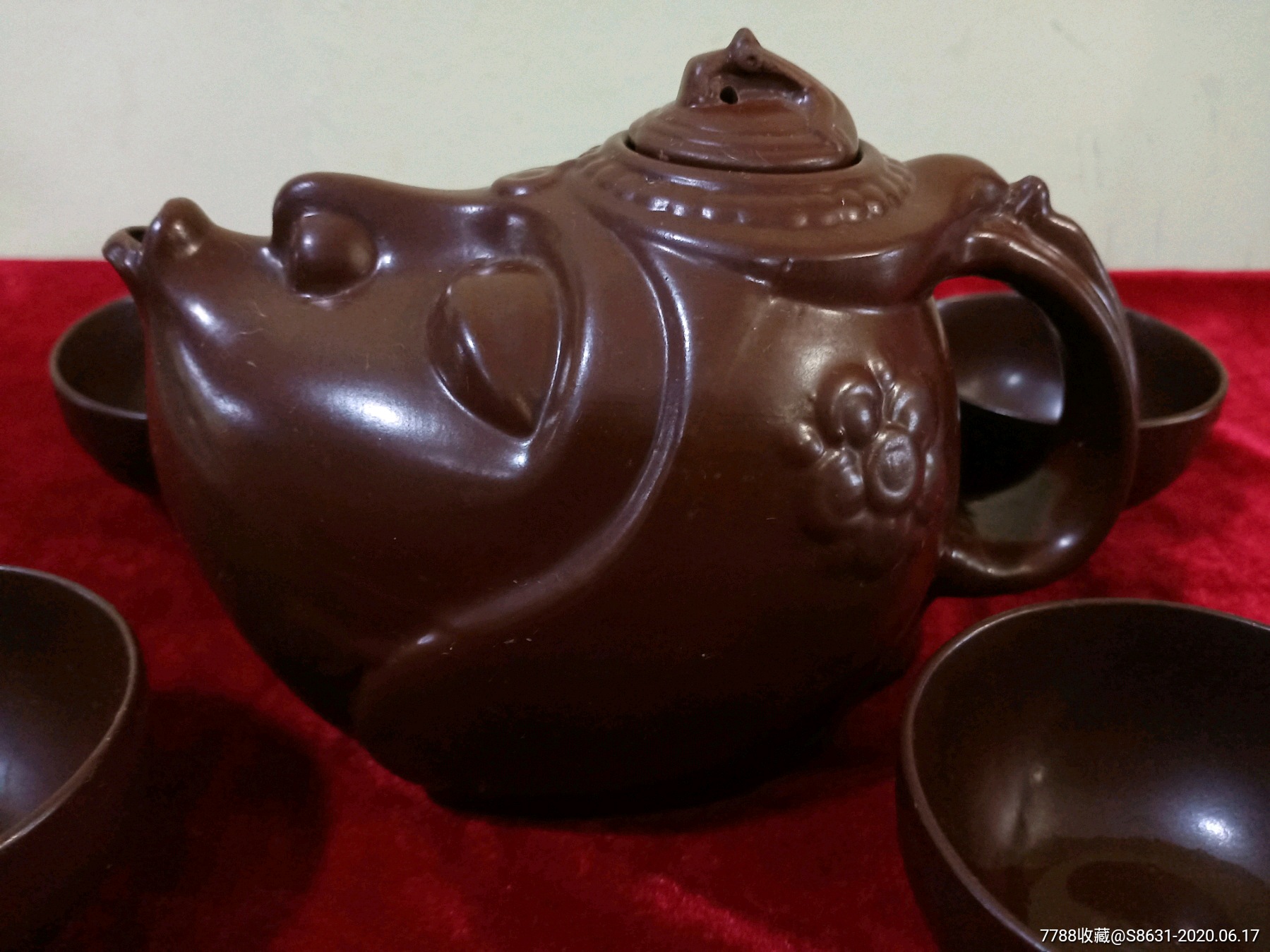 山东淄博奎山陶瓷厂"奎山"牌茶具一套