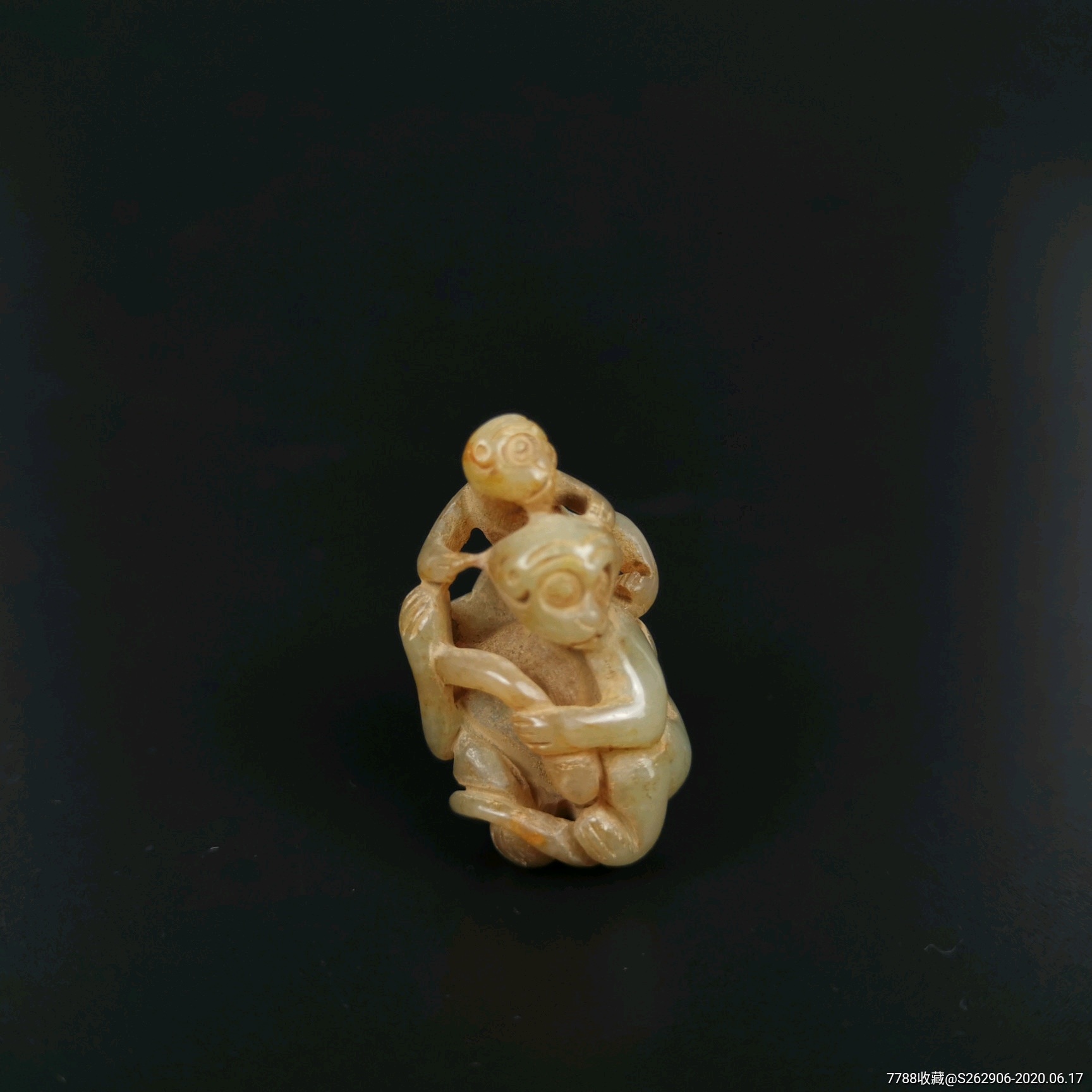 玉猴子玉雕挂件老玉器和田玉老山玉白玉古玩玉器吊坠