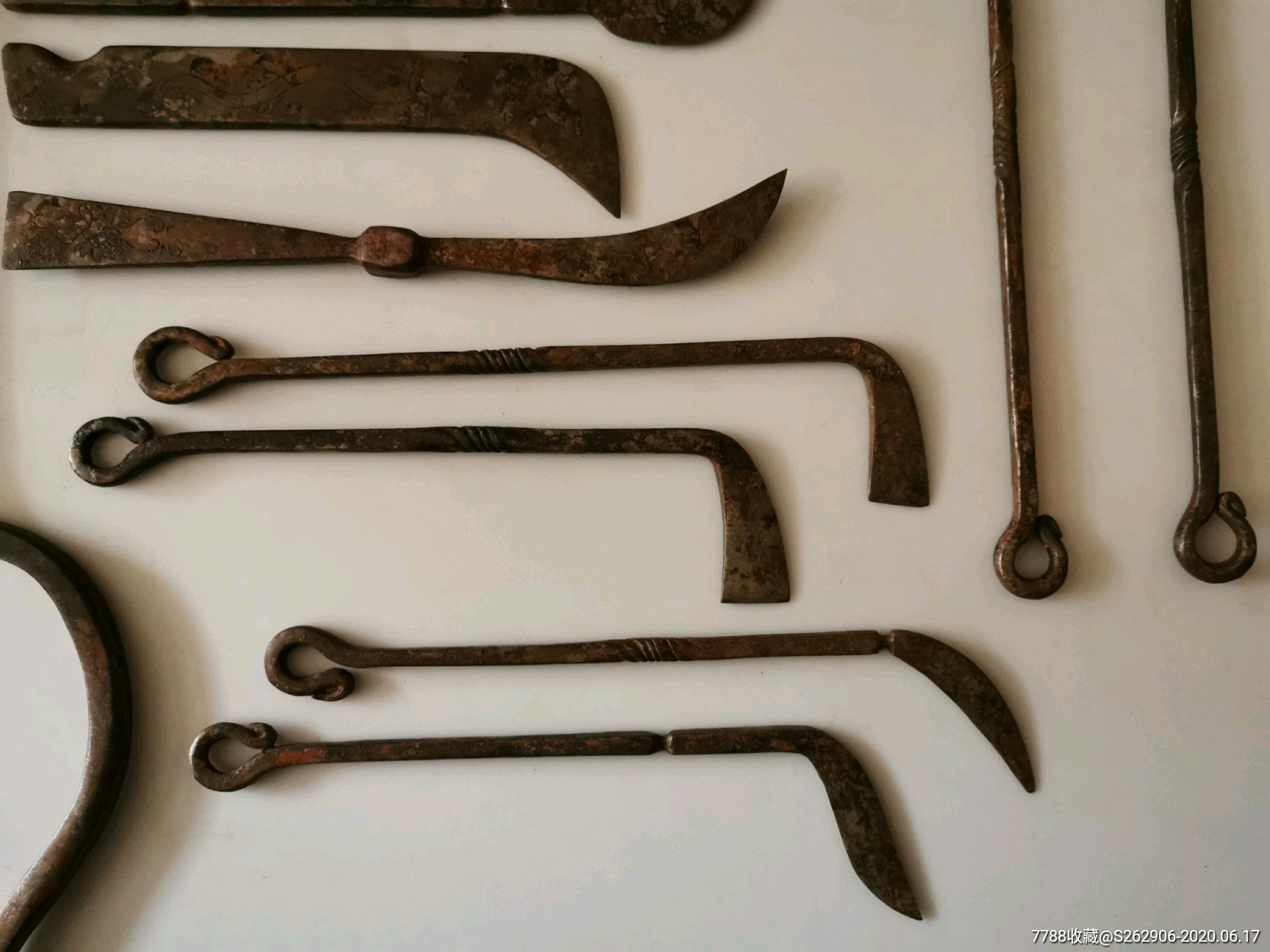 清代中医外科手术器械錾刻花纹二十六件中医文化收藏品