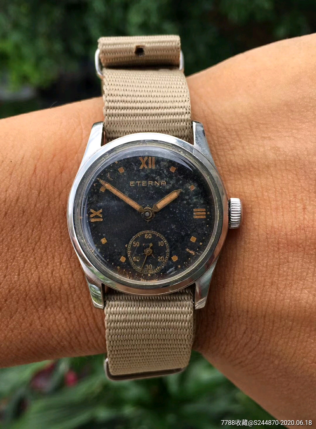eterna依特那绮年华古董军表瑞士表手卷表手动表,手表/腕表_第1张