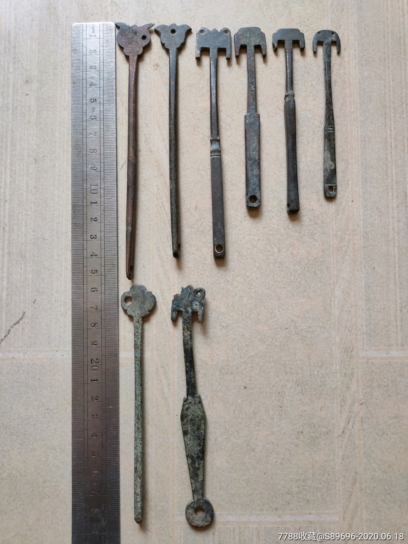 明清老铜钥匙8把