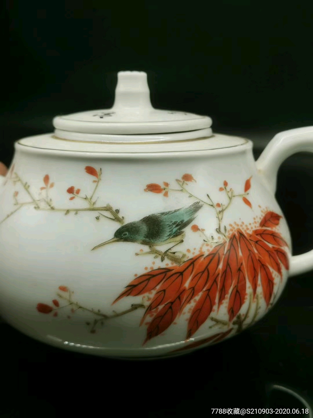 1967年邓肖禹的花鸟壶