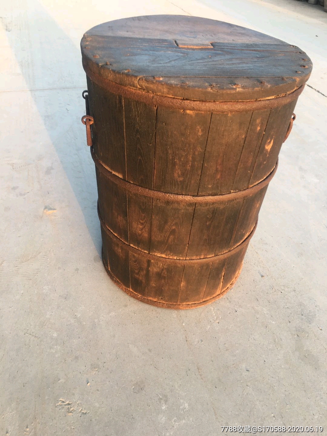清代光绪老做卖买老柏木钱筒-价格:680元-se73778459-木桶/木盆-零售